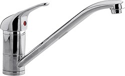 Kitchen Kitchen faucet with swivel spout.