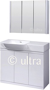 Ultra Lux Bathroom Furniture Set (White).