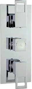 Hudson Reed Motif Triple Concealed Thermostatic Shower Valve (Chrome).