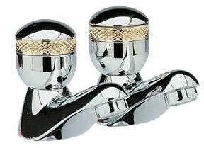 Ultra Contour Basin faucets chrome & gold (pair, standard valves)