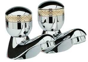 Ultra Contour Bath faucets chrome & gold (pair, standard valves)