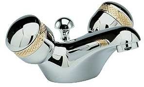 Ultra Contour Mono basin mixer (chrome/gold, standard valves)