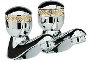 Ultra Contour Bath faucets chrome & gold  (pair, ceramic valves)