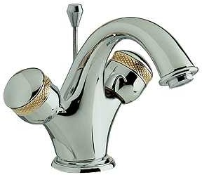 Ultra Contour Luxury mono basin mixer with free pop up waste (chrome/gold)