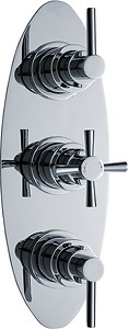 Ultra Pixi Triple Concealed Thermostatic Shower Valve (Chrome).