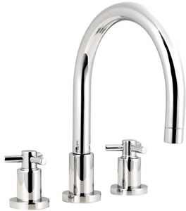 Ultra Aspect 3 Faucet hole bath filler with swivel spout.