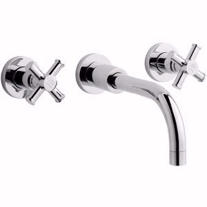 Ultra Maine X head 3 faucet hole wall mounted bath mixer faucet