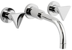 Ultra Isla 3 Faucet hole wall mounted basin mixer.