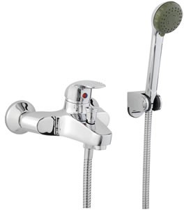 Ultra Filo Single lever wall mounted bath shower mixer.