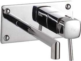 Hudson Reed Kia Wall Mounted Single Lever Basin Mixer Faucet.