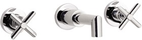 Hudson Reed P-zazz Cross Head 3 Faucet Hole Wall Mounted Basin Mixer Faucet.