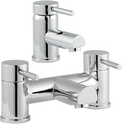 Ultra Quest Basin Mixer & Bath Filler Faucet Set (Chrome).