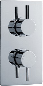 Ultra Quest 3/4" Twin Concealed Thermostatic Shower Valve With Diverter.