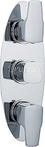 Ultra Series 130 Triple Concealed Thermostatic Shower Valve (Chrome).