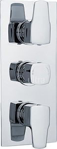 Ultra Series 130 Triple Concealed Thermostatic Shower Valve (Chrome).