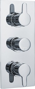 Ultra Series 140 Triple Concealed Thermostatic Shower Valve (Chrome).