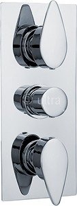 Ultra Series 160 Triple Concealed Thermostatic Shower Valve (Chrome).