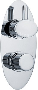 Ultra Series 170 Twin Concealed Thermostatic Shower Valve (Chrome).