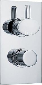 Ultra Series 170 Twin Concealed Thermostatic Shower Valve (Chrome).