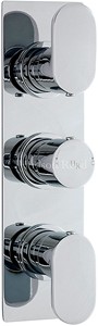 Hudson Reed Reign Triple Concealed Thermostatic Shower Valve (Chrome).