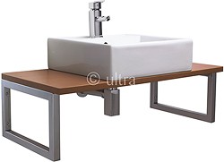 Ultra Vanity Sets Vanity Shelf With Square Basin 900mm (Calvados Brown).