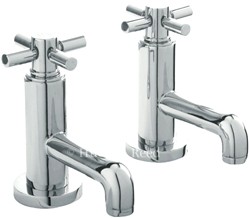 Hudson Reed Tec Basin Faucets With Cross Handles.