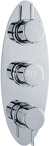 Ultra Venture Triple Concealed Thermostatic Shower Valve (Chrome).