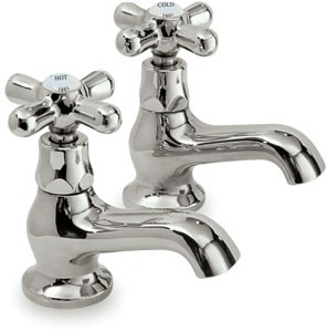 Ultra Nostalgic Basin Faucets (Pair, Chrome)