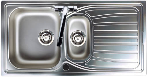 Additional image for Alto 1.5 bowl satin polished kitchen sink.