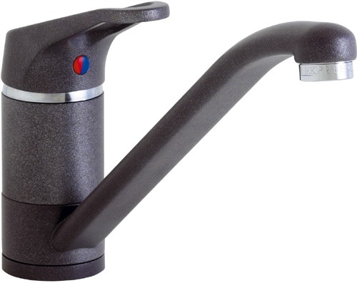 Additional image for Finesse monoblock kitchen faucet.  Graphite grey color.