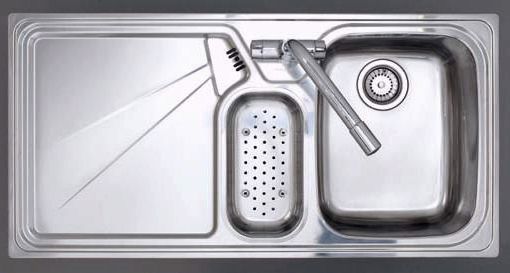 Additional image for Lausanne 1.5 bowl stainless kitchen sink, left drainer & Extras.