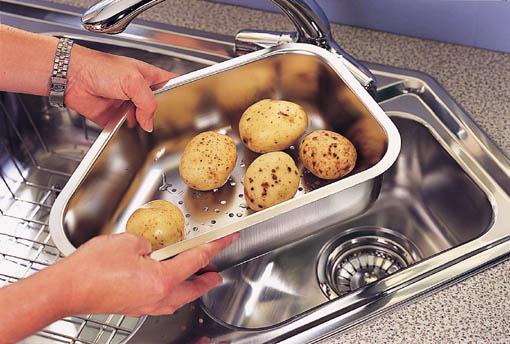 Additional image for Lausanne Deluxe stainless steel corner kitchen sink.