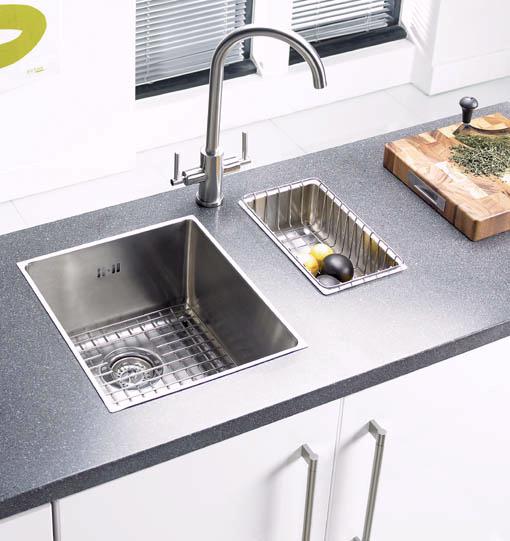 Additional image for Onyx medium bowl flush inset kitchen sink & Extras.