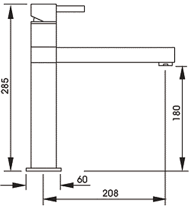 Additional image for Gino Single Lever Kitchen Faucet (Stainless Steel).