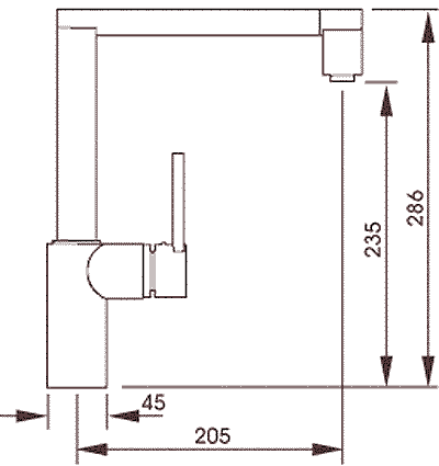 Additional image for Indus Single Lever Kitchen Faucet (Brushed Nickel).