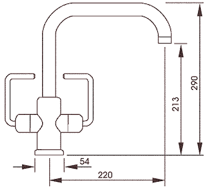 Additional image for Milo Monobloc Kitchen Faucet (Chrome).