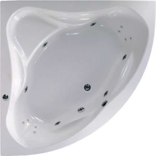 Additional image for Corner Whirlpool Bath. 14 Jets. 1400x1400mm.