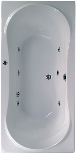 Additional image for Double Ended Whirlpool Bath. 6 Jets. 1800x800mm.