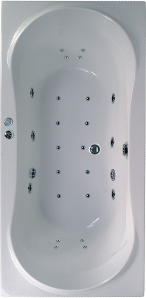 Additional image for Eclipse Double Ended Whirlpool Bath. 24 Jets. 1800x800mm.