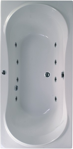 Additional image for Double Ended Whirlpool Bath. 8 Jets. 1800x900mm.