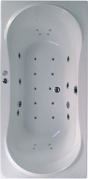 Additional image for Eclipse Whirlpool Bath. 24 Jets. 1800x900mm.