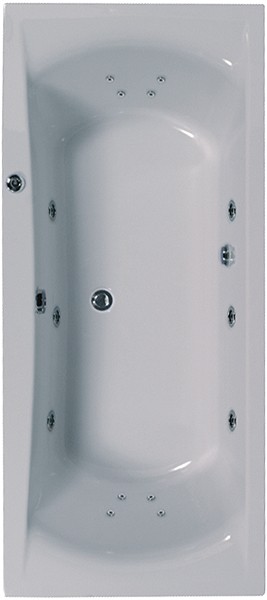 Additional image for Double Ended Turbo Whirlpool Bath. 14 Jets. 1700x750mm.