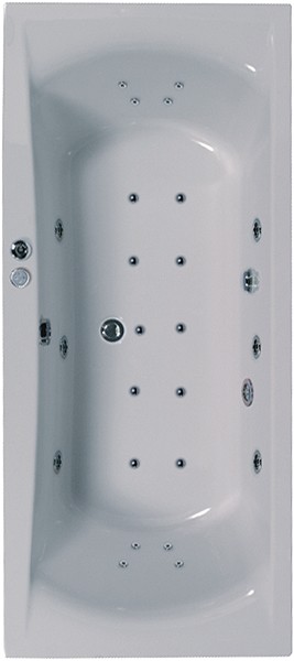 Additional image for Eclipse Double Ended Whirlpool Bath. 24 Jets. 1700x750mm.