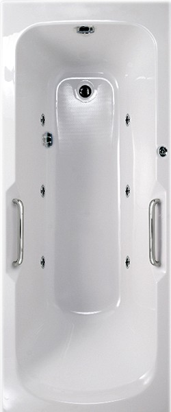 Additional image for Aquamaxx Whirlpool Bath & Handles. 6 Jets. 1700x700.