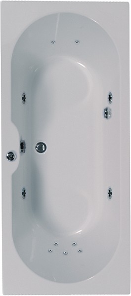Additional image for Double Ended Whirlpool Bath. 11 Jets. 1700x700mm.