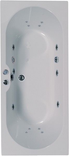 Additional image for Double Ended Whirlpool Bath. 14 Jets. 1700x750mm.