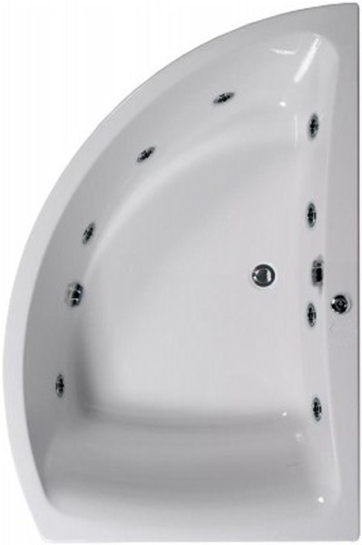Additional image for Corner Whirlpool Bath, 8 Jets. Right Handed. 1500x1000mm.