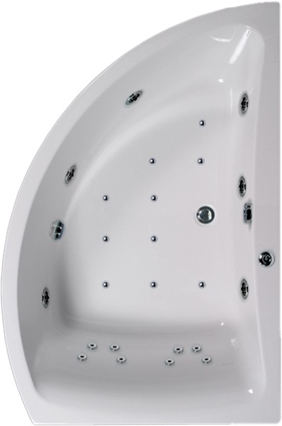 Additional image for Eclipse Aquamaxx Corner Whirlpool Bath. 24 Jets. Right Handed.