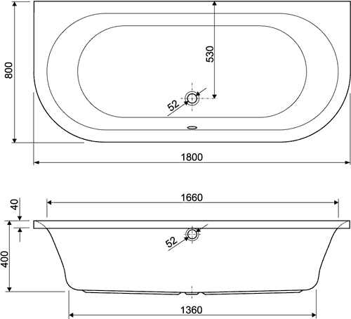 Additional image for Double Ended Whirlpool Bath & Panels. 14 Jets .