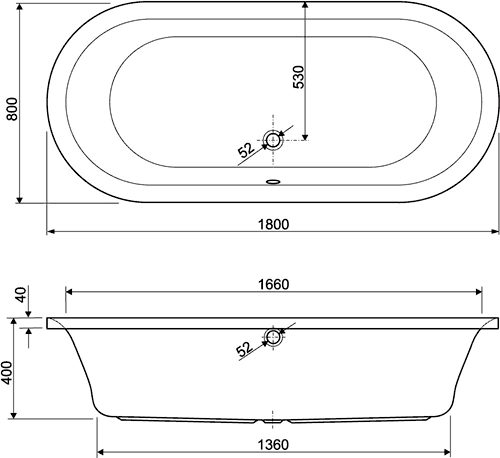 Additional image for Whirlpool Bath. 14 Jets. 1800x800mm.